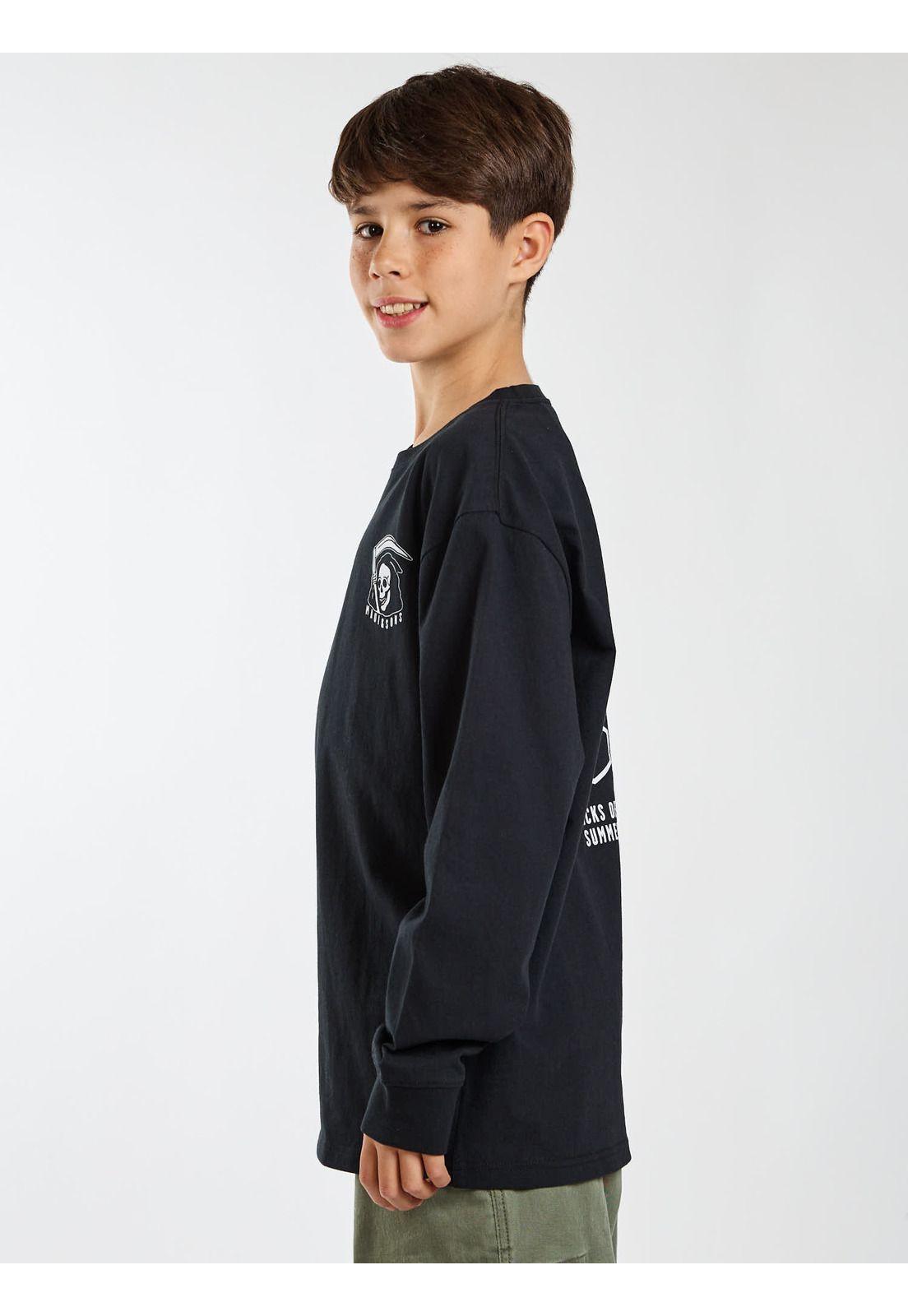 Polera ML California Negro Infantil Maui and Sons-2