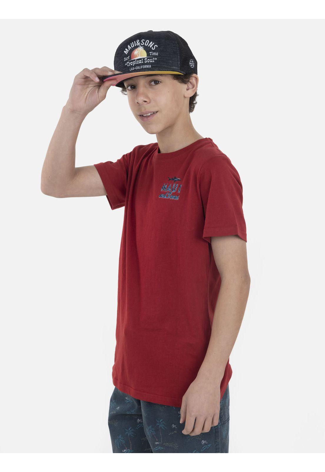 Pack Polera Jockey Juvenil Rojo 5AV1224-MV22 Maui And Sons-0