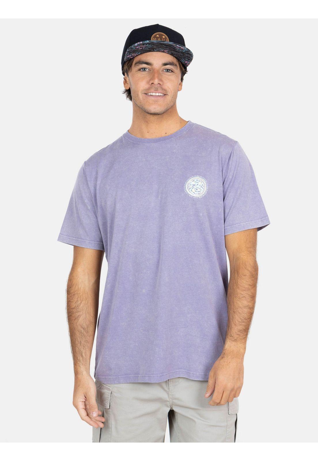Polera MC Retro Palms Morado Hombre Maui And Sons-0