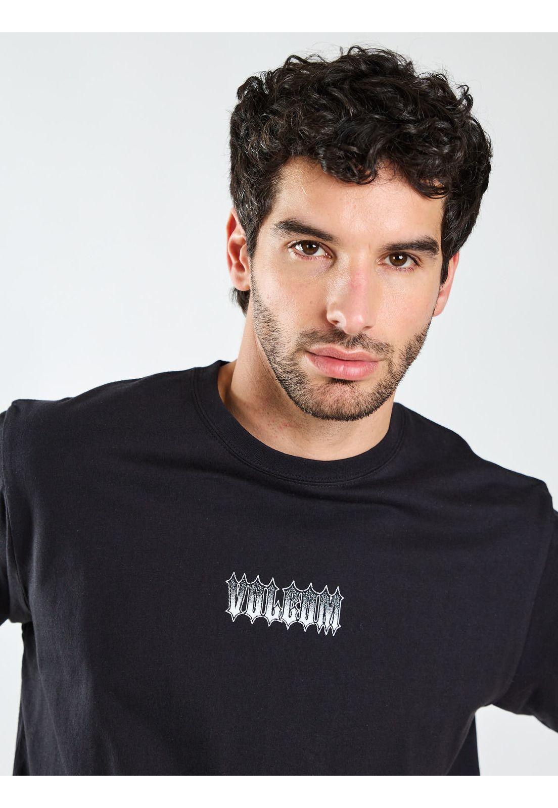 Polera MC Worker Certifico P Negro Hombre Volcom-4