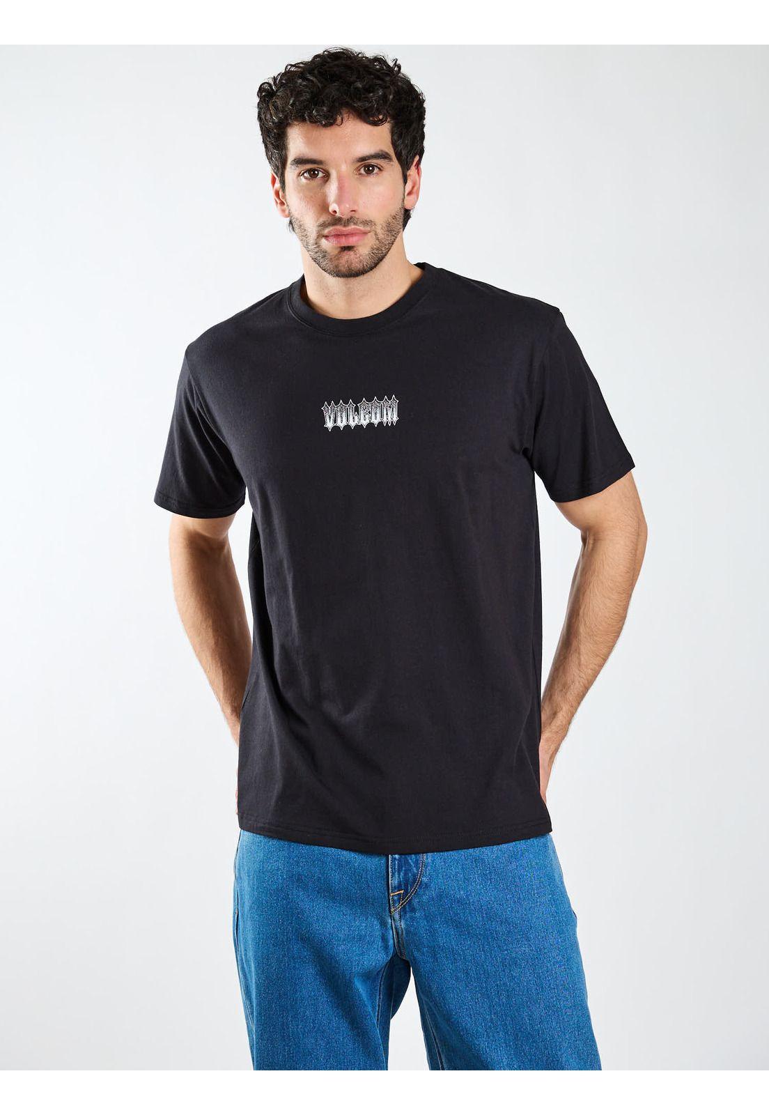 Polera MC Worker Certifico P Negro Hombre Volcom-5