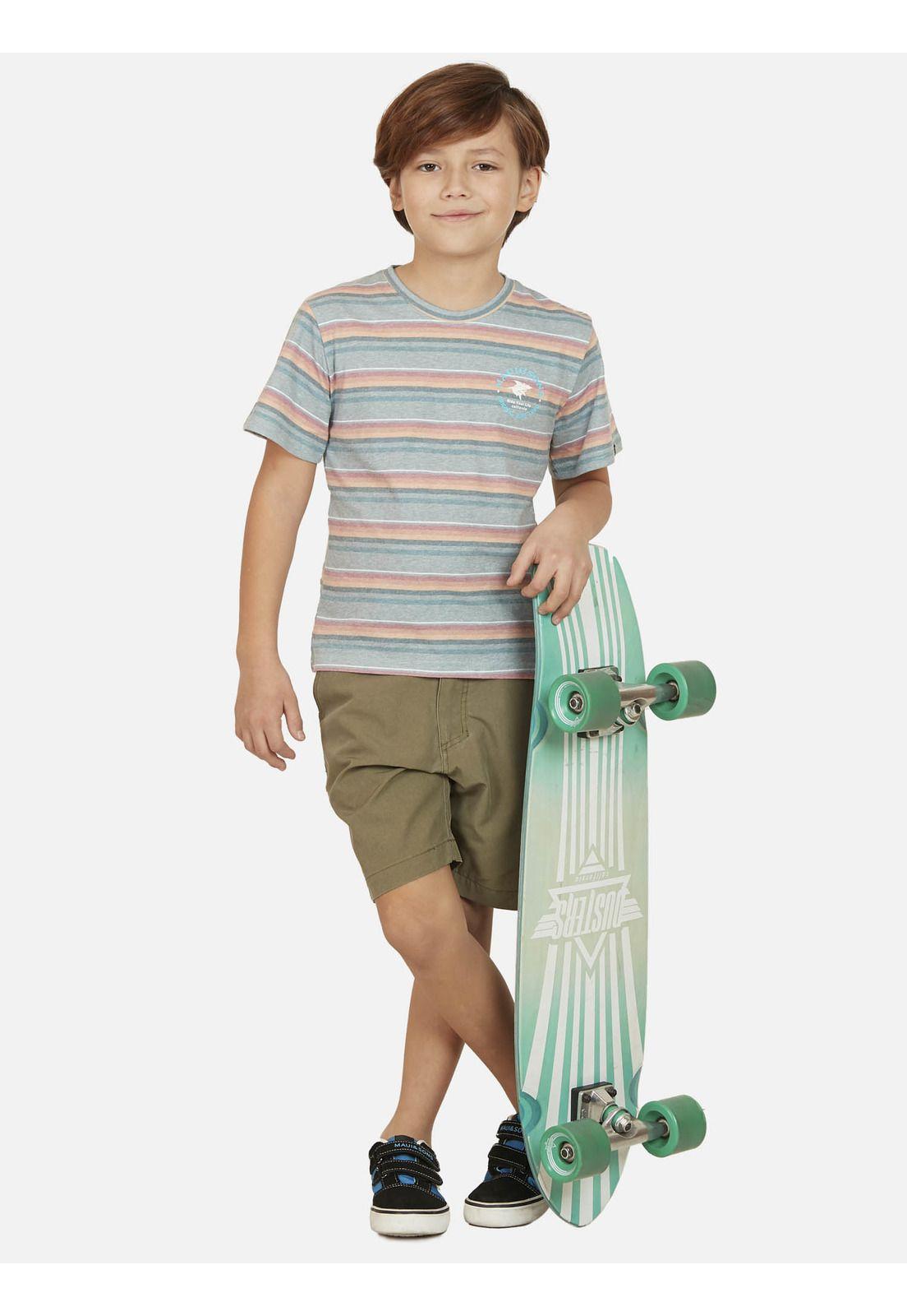 Polera ROUTE 66 STRIPE SS TEE Niño Naranja Maui and Sons-3