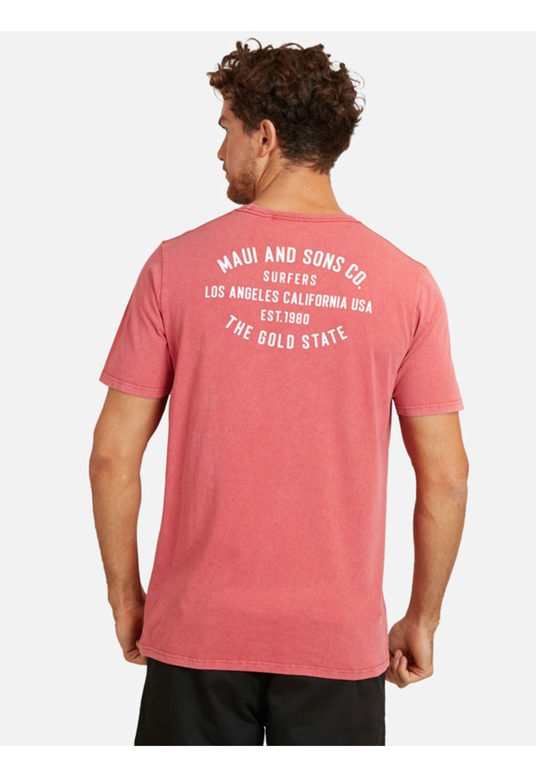 Polera Acid Century Sst Hombre Rojo Maui And Sons-1