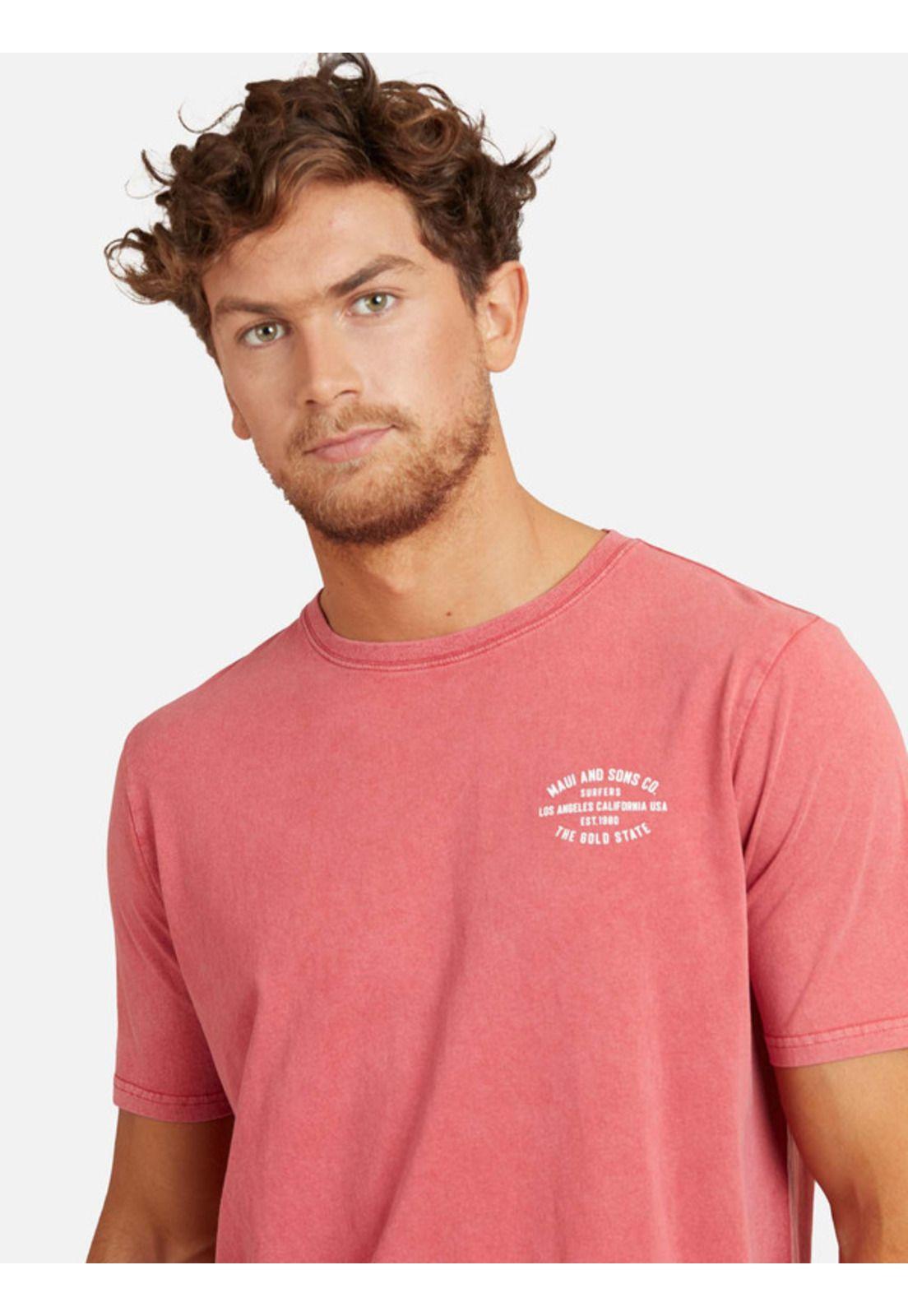 Polera Acid Century Sst Hombre Rojo Maui And Sons-2