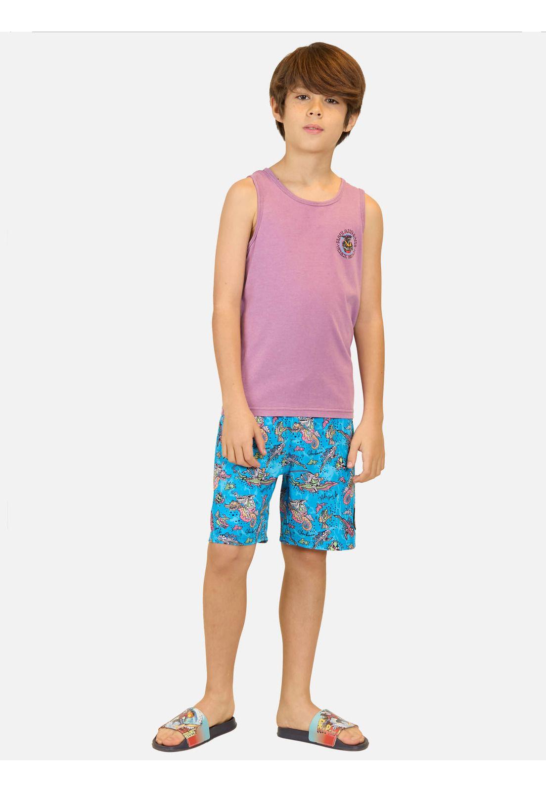 Polera S/M Waves Sty Burdeo Niño Maui And Sons-3