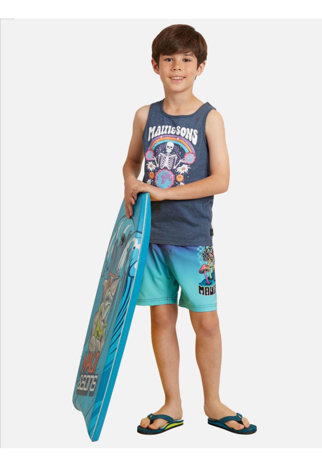 Polera Nature Niño Azul Maui And Sons-3