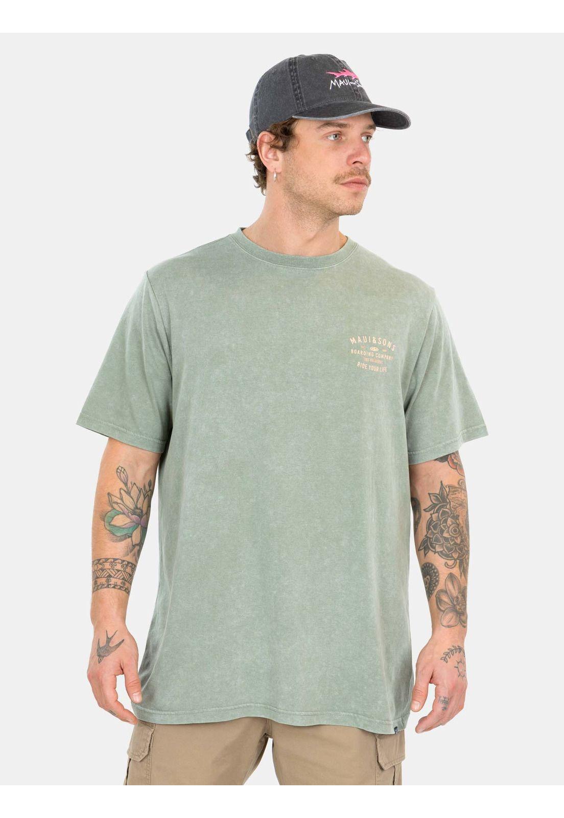 Polera MC Timeless Wave Verde Hombre Maui And Sons-0