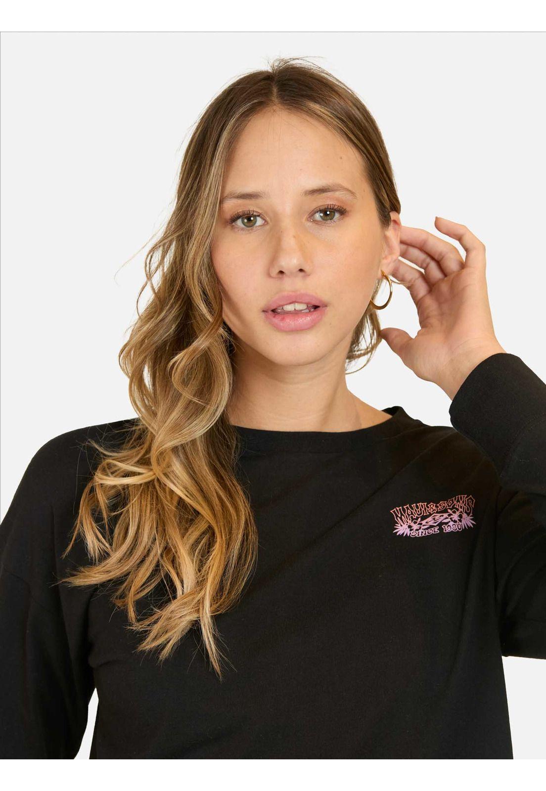 Polera ML Junkie Negro Mujer Maui And Sons-2