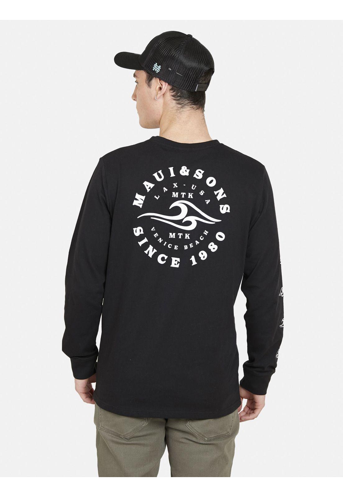 Polera WAVES 1780 Hombre Negro Maui and Sons-1