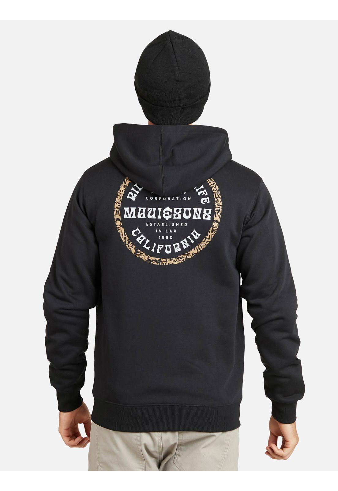 Poleron RIDE YOUR LIFE Hombre Negro Maui and Sons-1