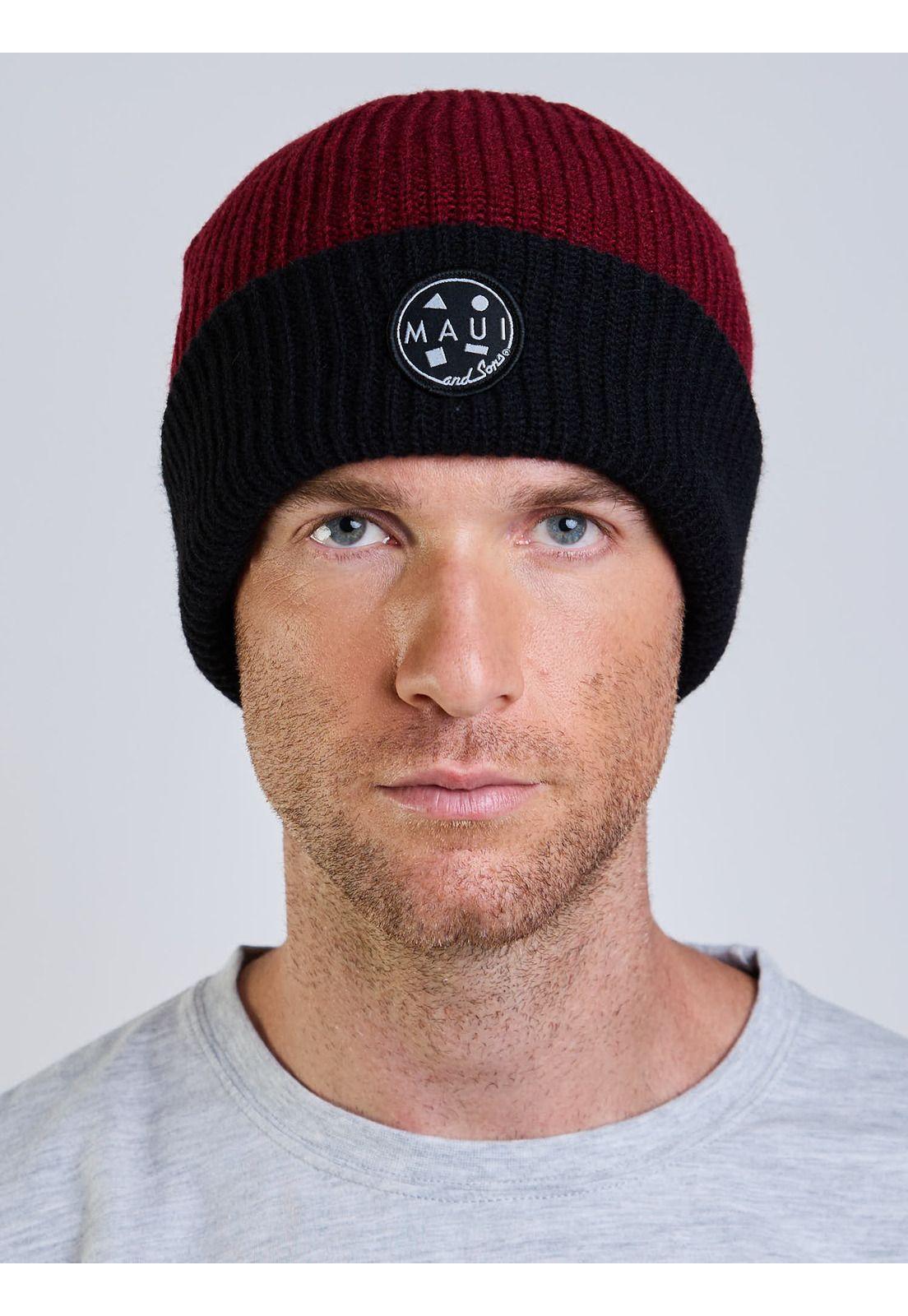 Gorro Bluzen Burdeo Hombre Maui And Sons-0