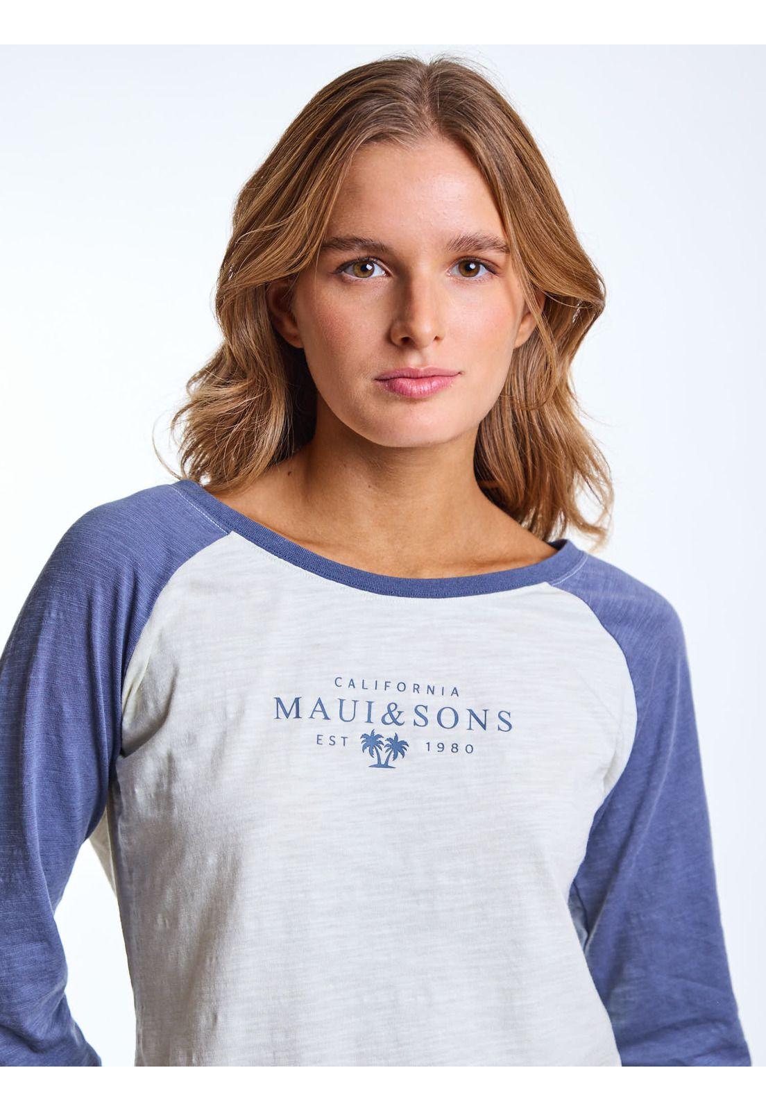 Polera ML Sola Celeste Mujer Maui and Sons-3