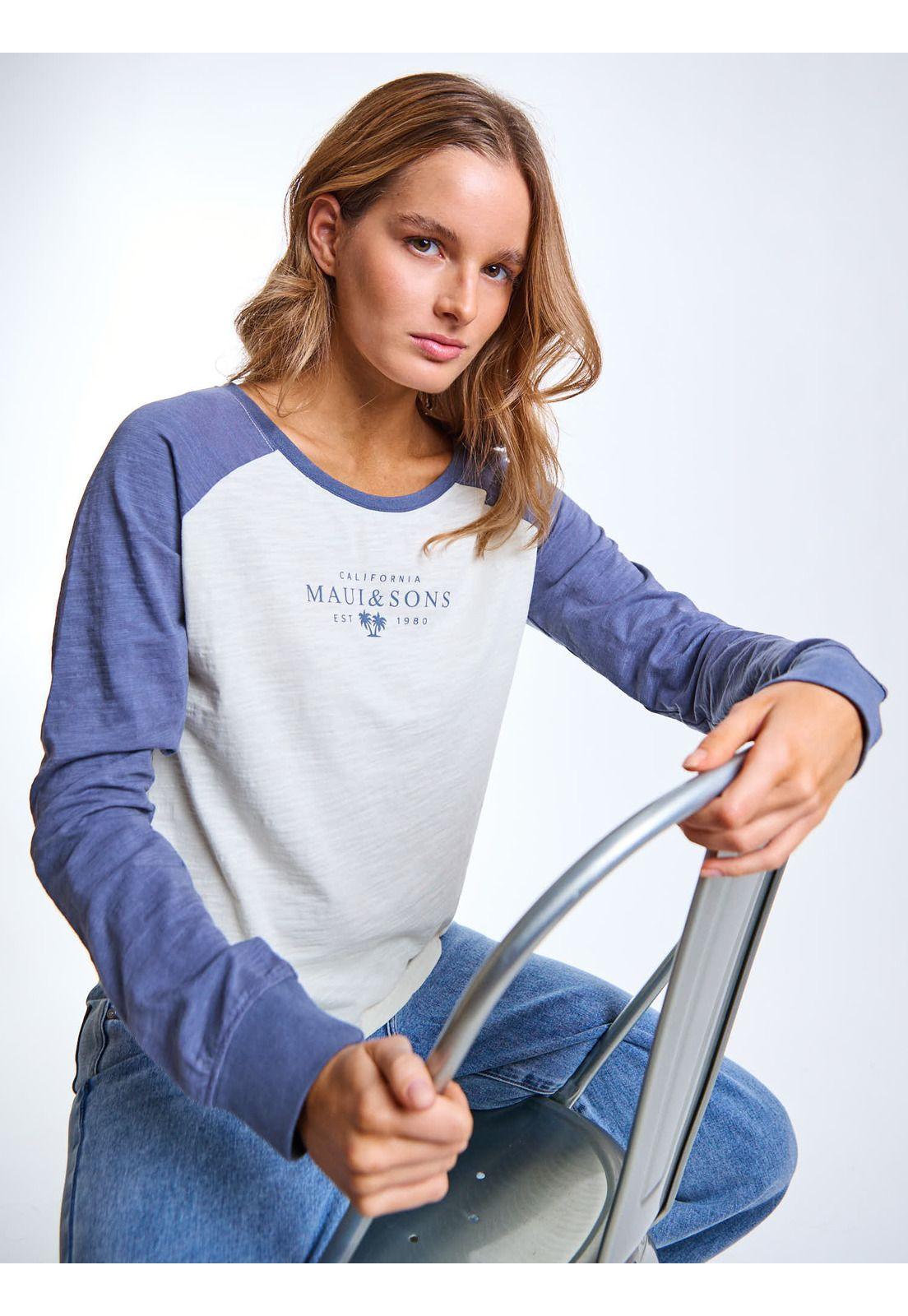 Polera ML Sola Celeste Mujer Maui and Sons-6
