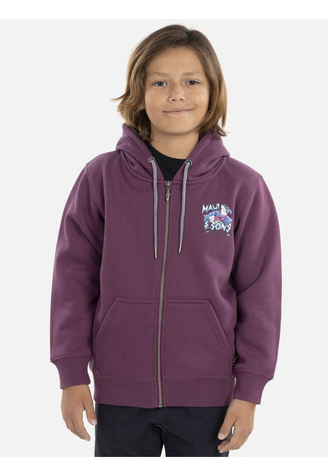 Poleron SURF SK8 Niño Rojo Maui and Sons-0