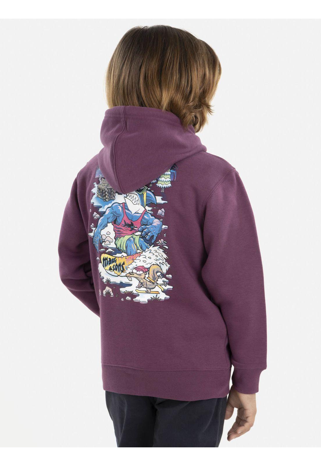 Poleron SURF SK8 Niño Rojo Maui and Sons-1