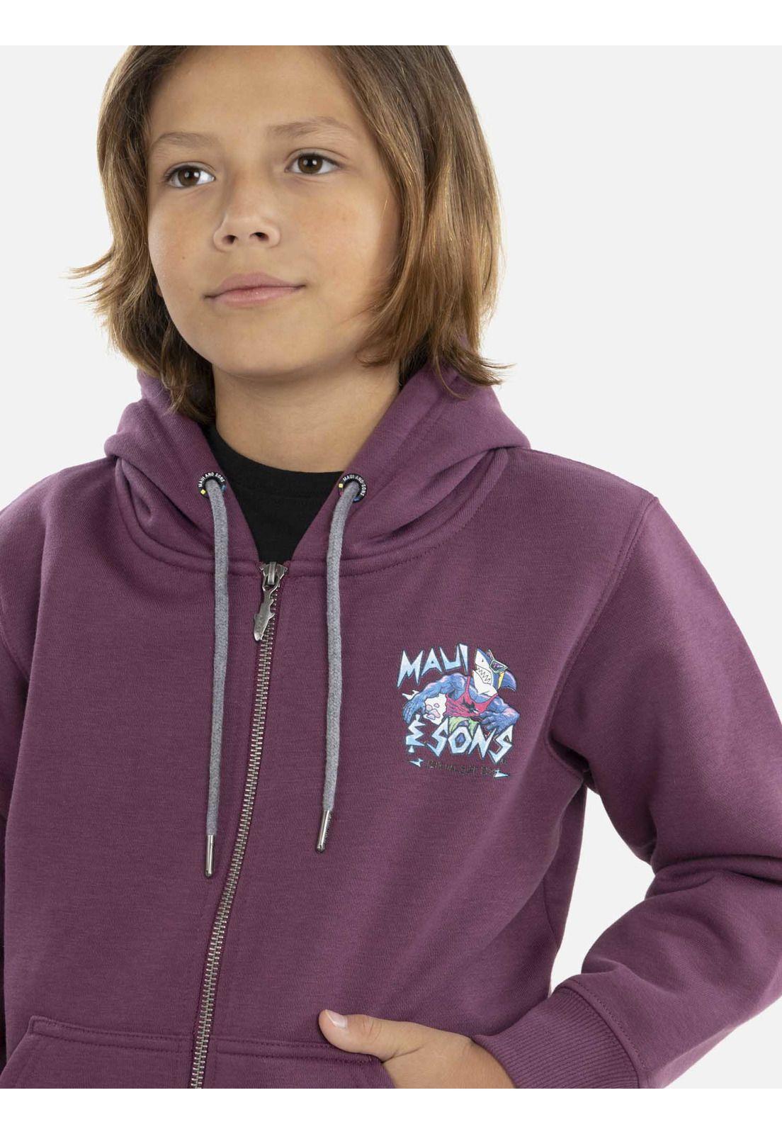 Poleron SURF SK8 Niño Rojo Maui and Sons-2