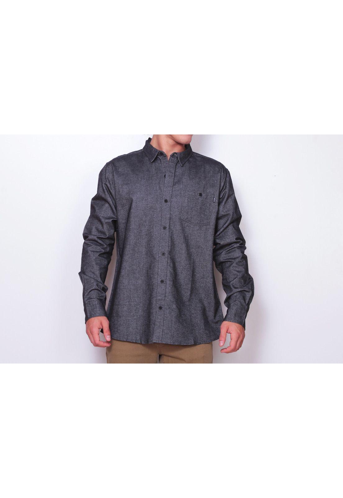 Camisa M/L Hombre 5C134-MI19 Gris Oscuro Maui and Sons-0