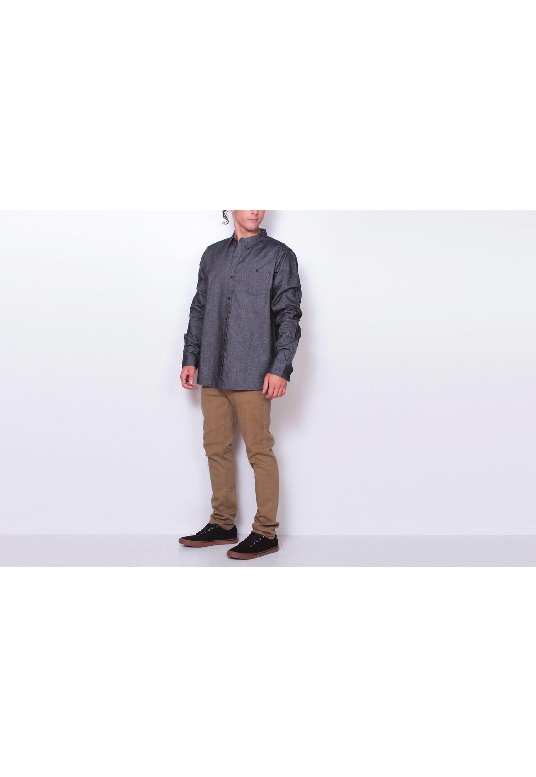Camisa M/L Hombre 5C134-MI19 Gris Oscuro Maui and Sons-2