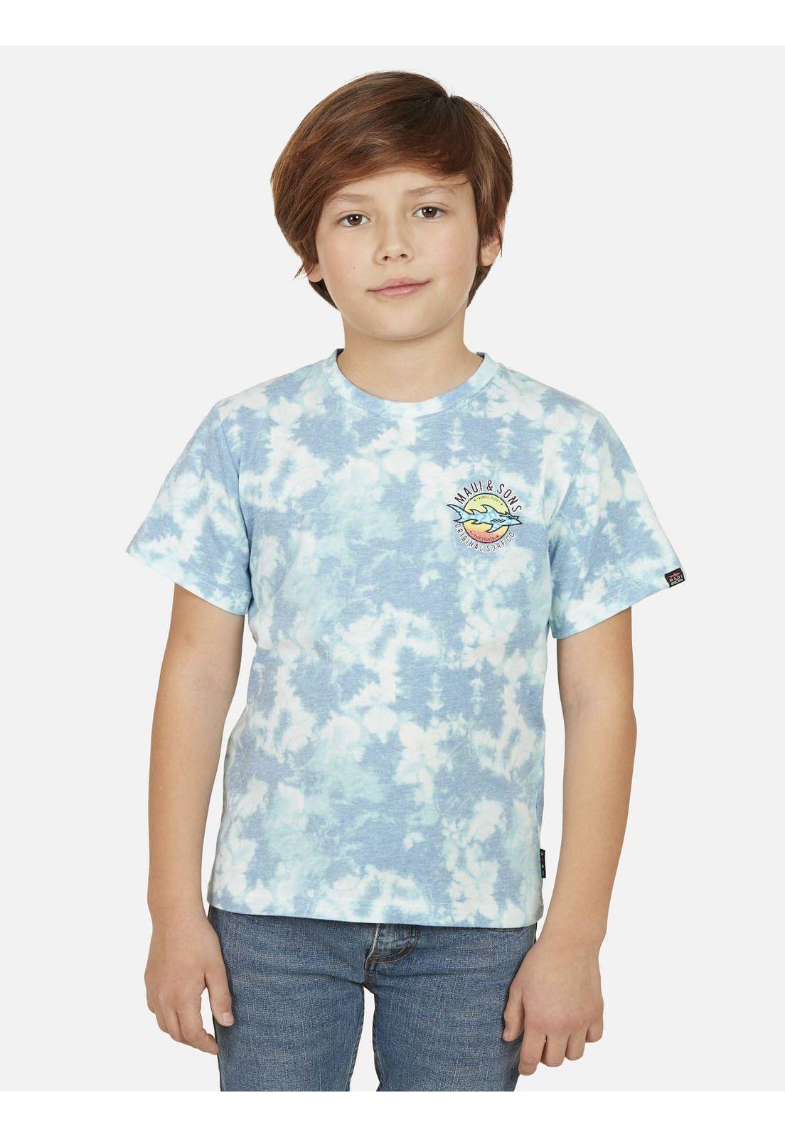 Polera VENICE BEACH SHARK TIE DYE Niño Multicolor Maui and Sons-0