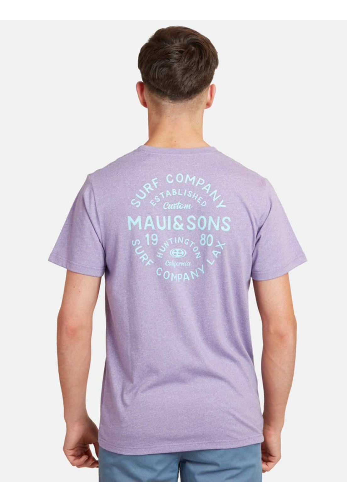 Polera Huntington Beach Juvenil Hombre Morado Maui And Sons-1