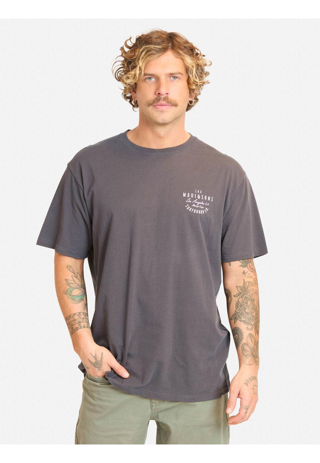 Polera MC Pazidu Gris Hombre Maui And Sons-0