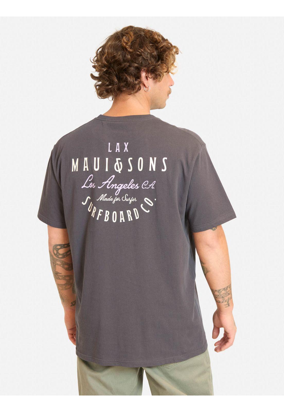 Polera MC Pazidu Gris Hombre Maui And Sons-1