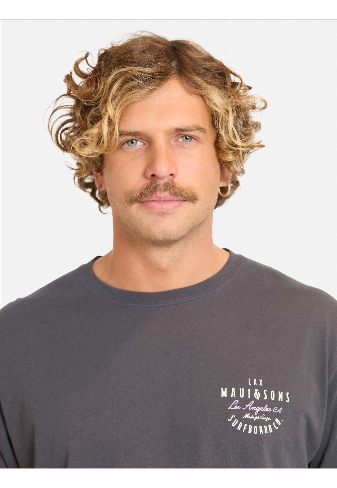 Polera MC Pazidu Gris Hombre Maui And Sons-2