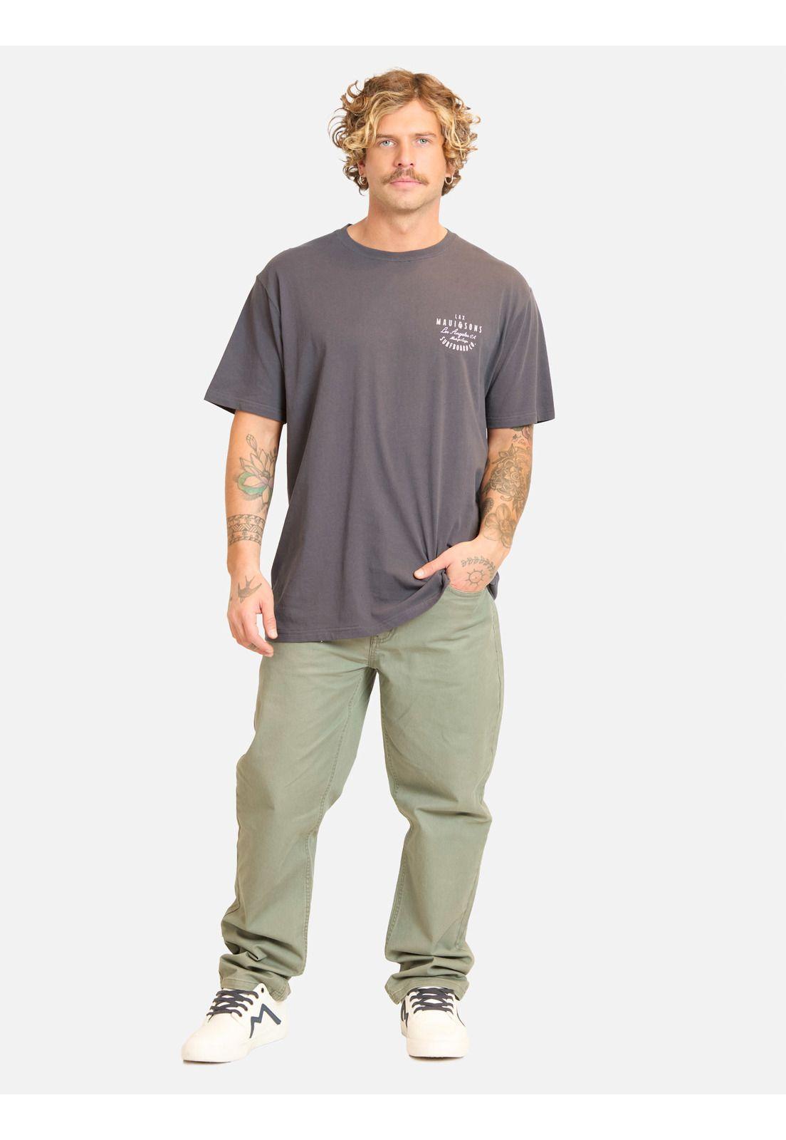 Polera MC Pazidu Gris Hombre Maui And Sons-3