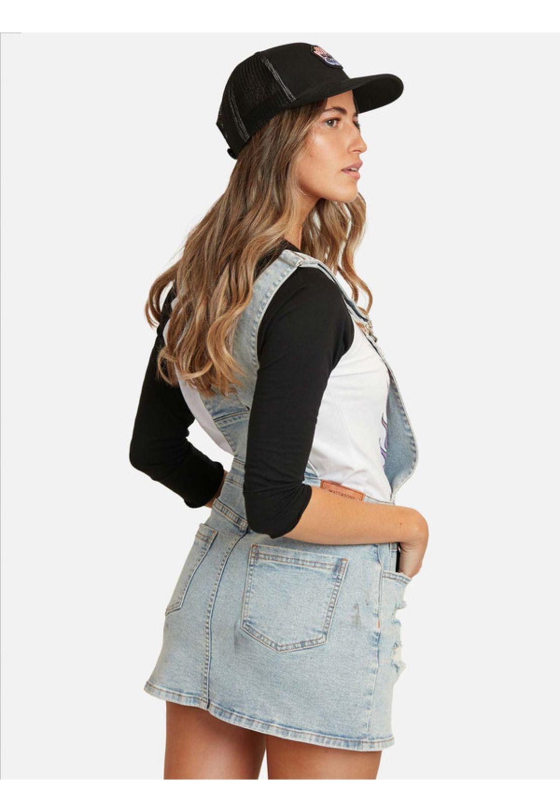 Falda Blue Bonnet Overall Mujer Celeste Maui And Sons-1