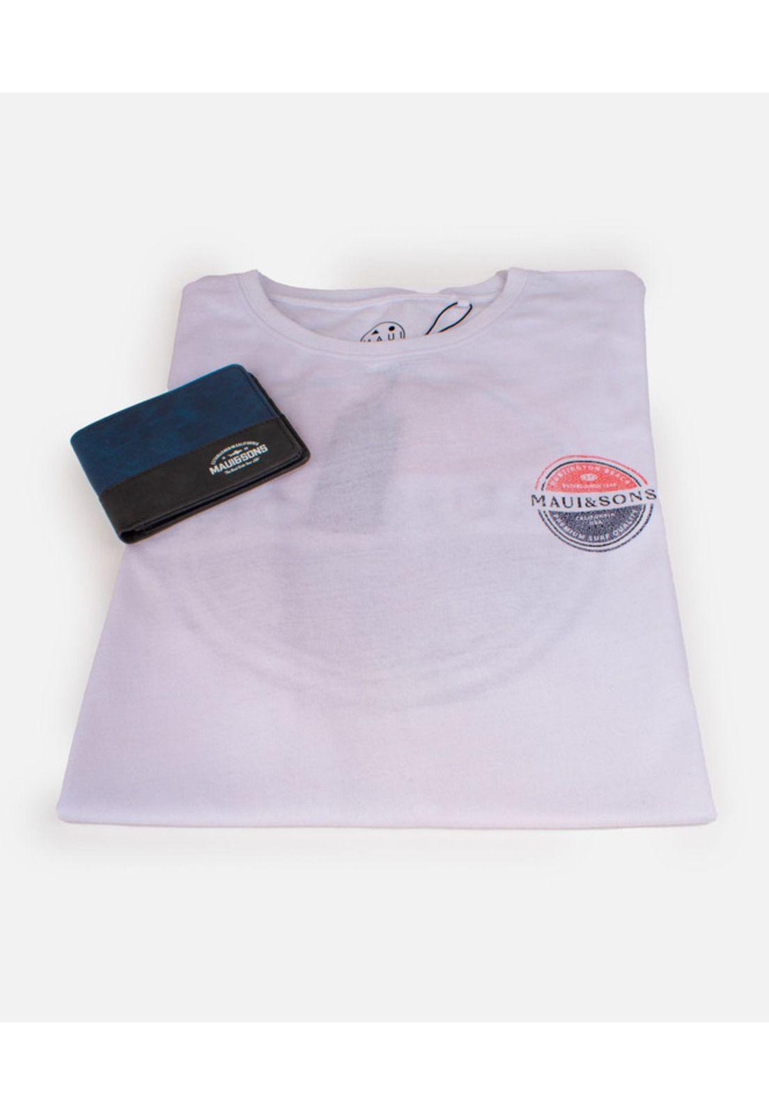 Pack Polera Billetera Blanco 5AV1762 Hombre Maui and sons-3
