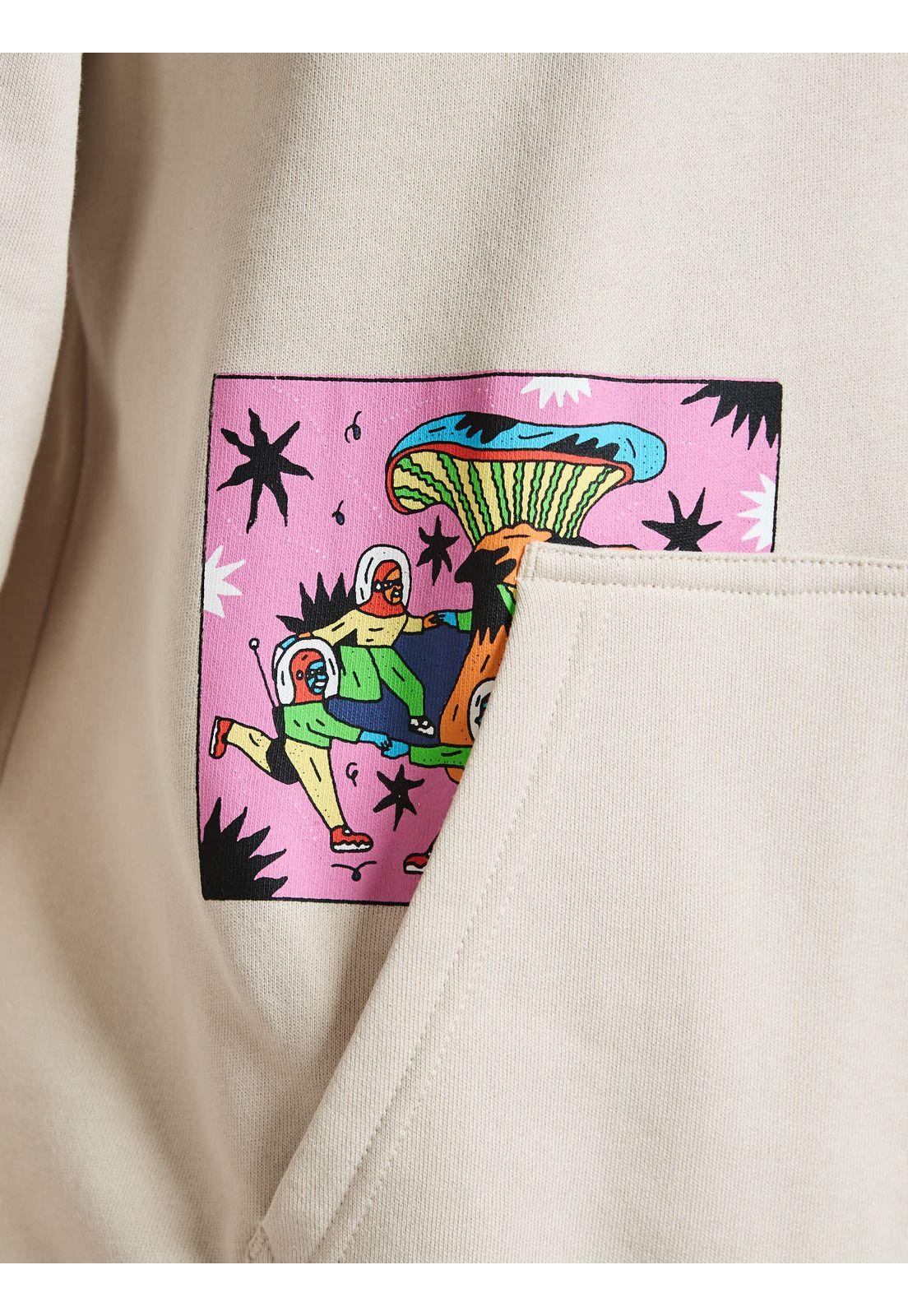 Poleron Canguro Vandal Beige Hombre Volcom-6