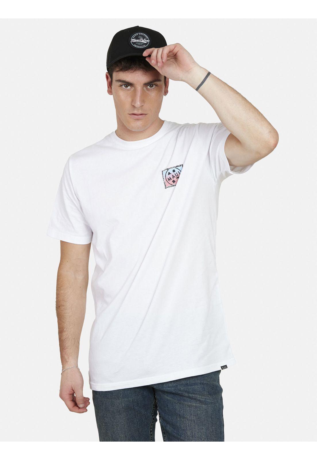 Polera PALM BEACH Hombre Blanco Maui and Sons-0