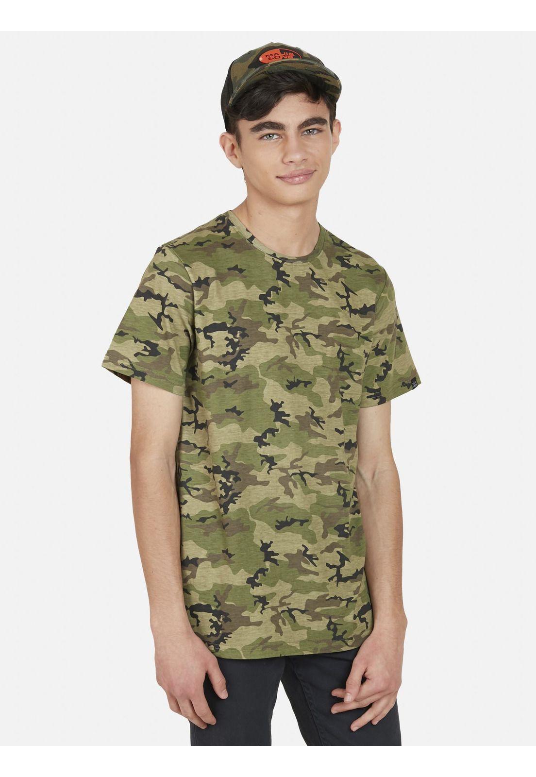 Polera CAMO TEES Juvenil Multicolor Maui and Sons-0