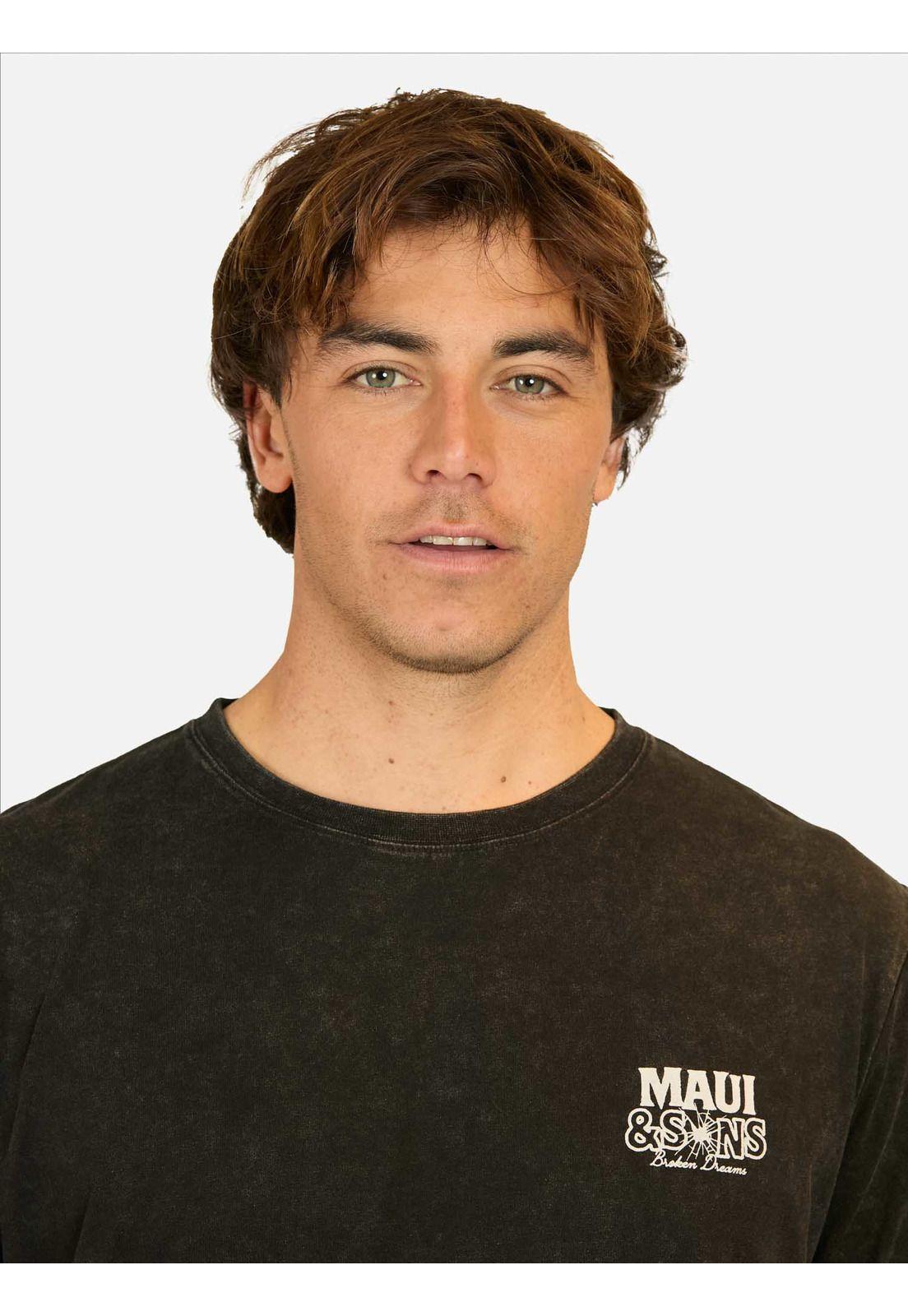 Polera MC Surf And Skate Cny Negro Hombre Maui And Sons-3