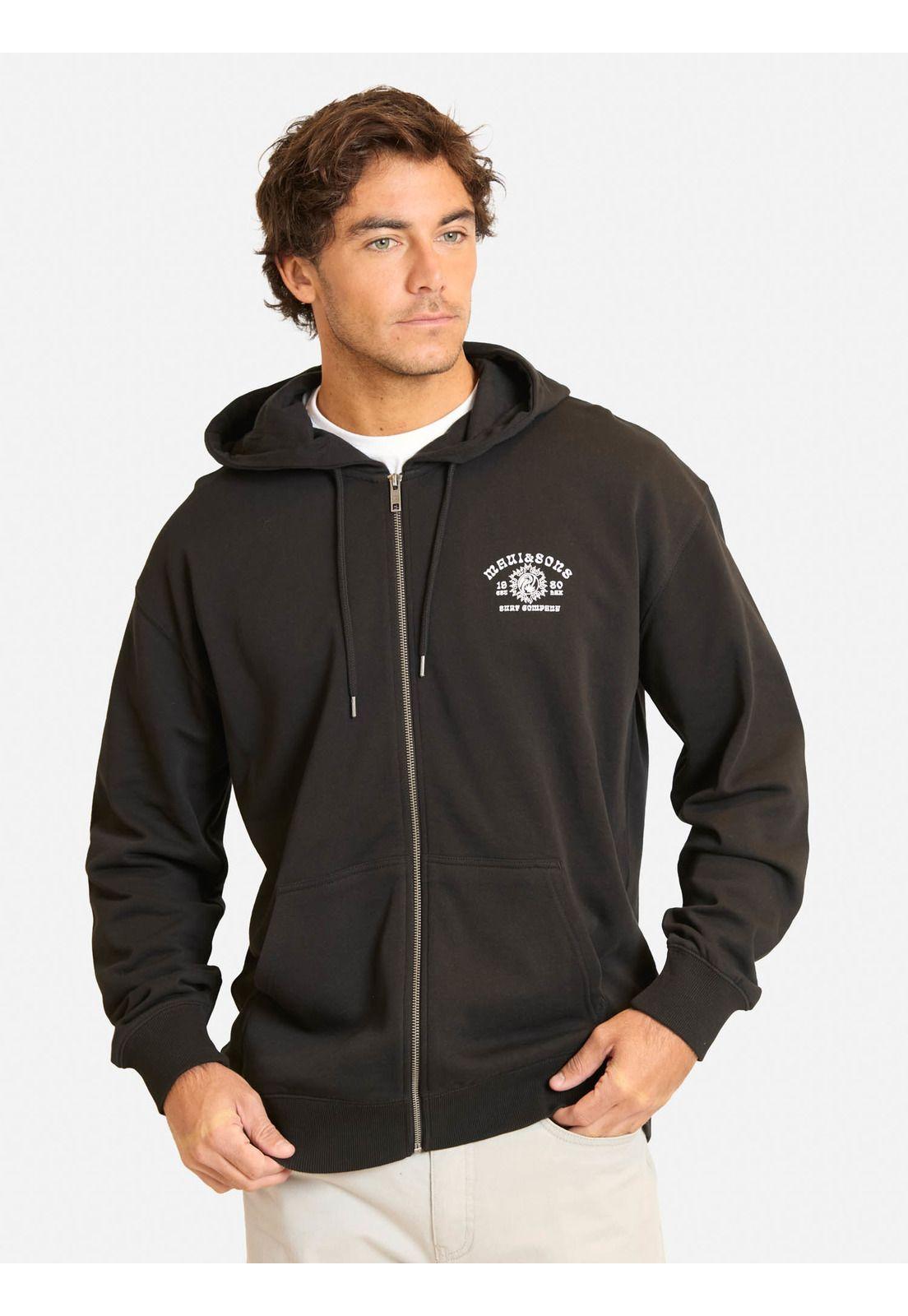 Poleron FZ Neptica Negro Hombre Maui And Sons-0
