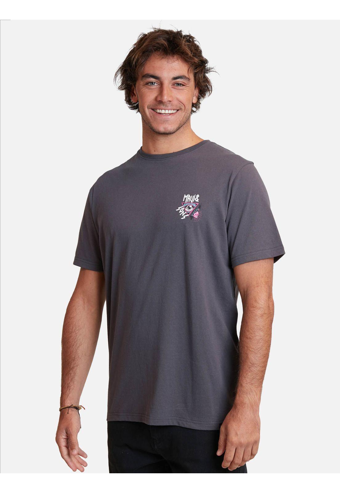 Polera heart attack ss tees Gris Oscuro Hombre Maui And Sons-0