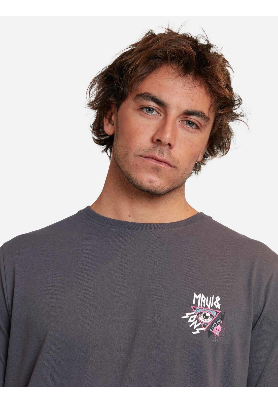 Polera heart attack ss tees Gris Oscuro Hombre Maui And Sons-2