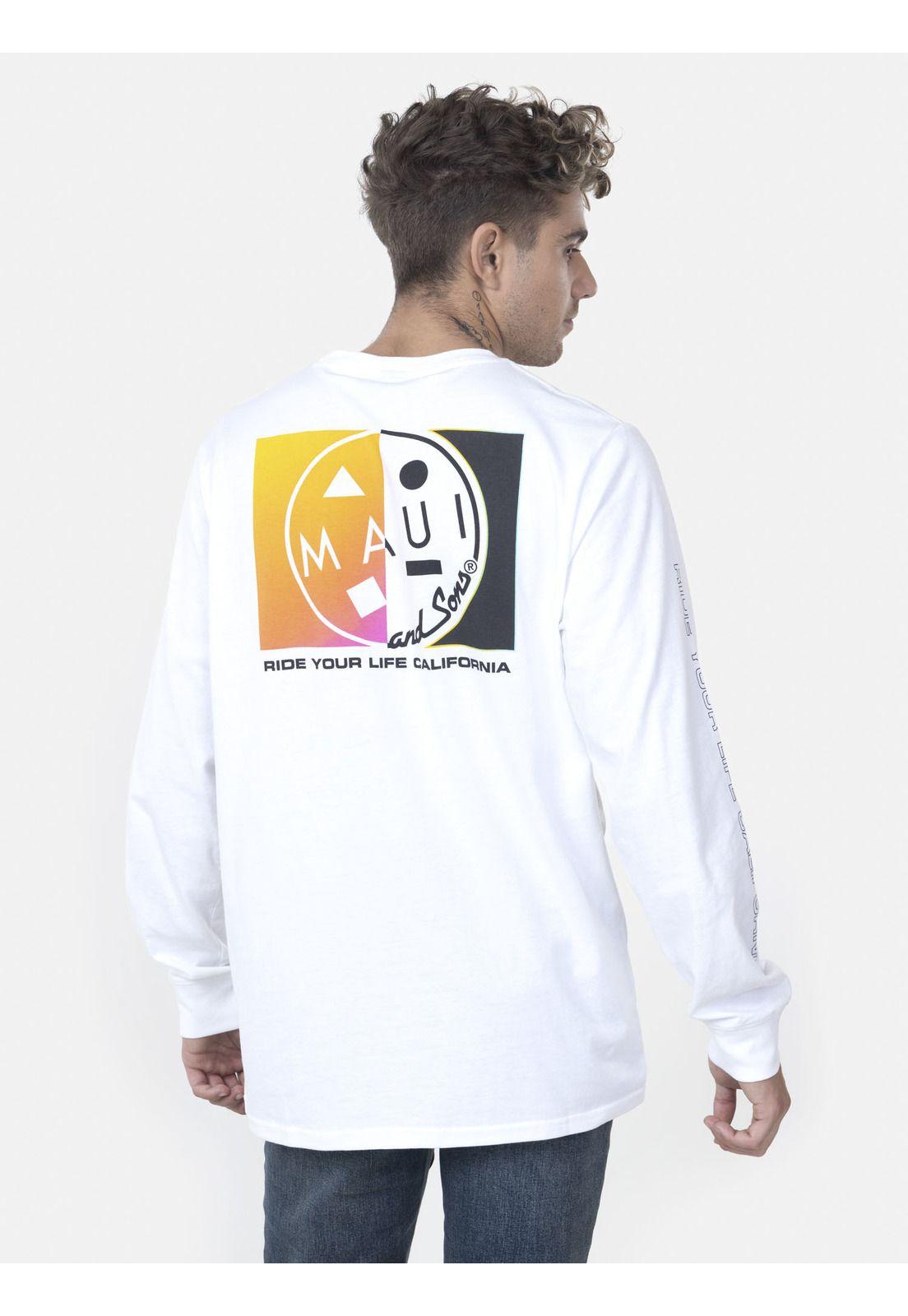 Polera Hombre COOKIE SOLID G LS TEE Blanco Maui and Sons-1