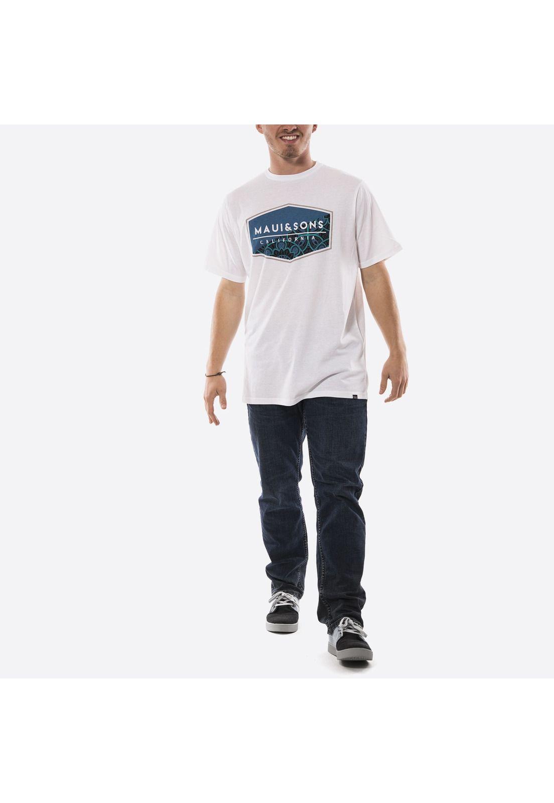 Polera M/C Hombre Blanco Maui and Sons 5P292-MV19-3