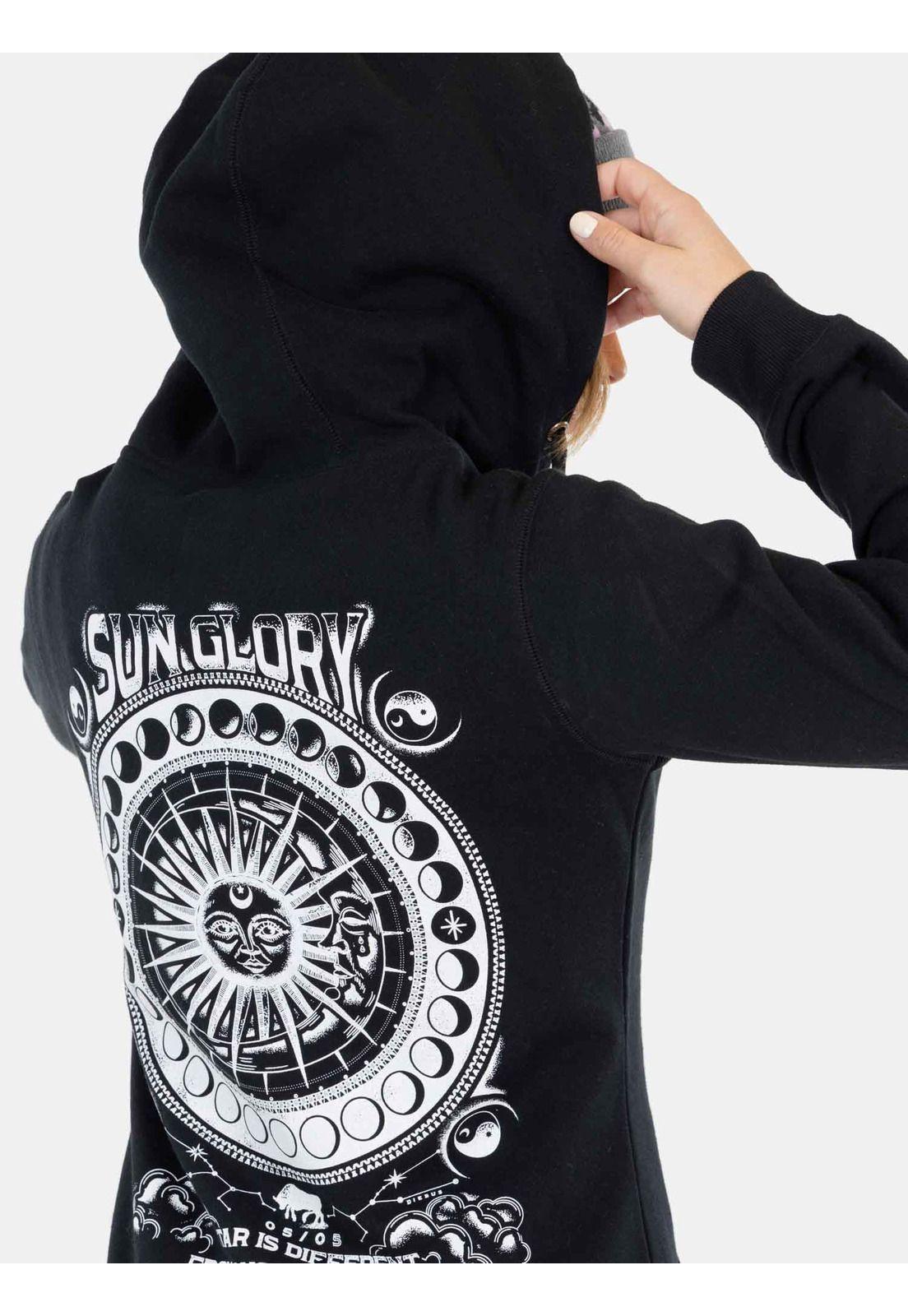 Poleron Green Stains Sherpa Negro Mujer Maui And Sons-2