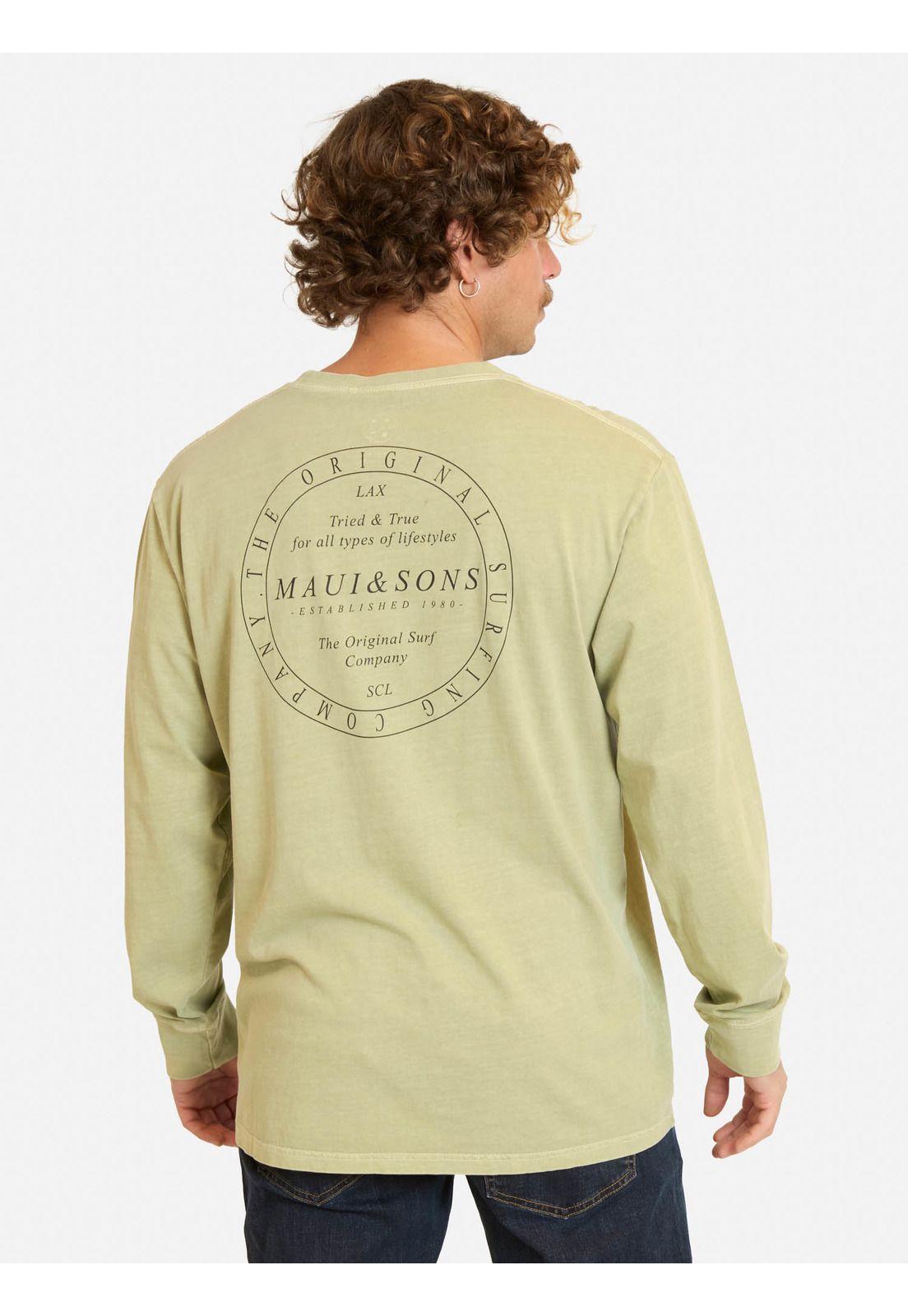 Polera ML Menoy Verde Hombre Maui And Sons-1