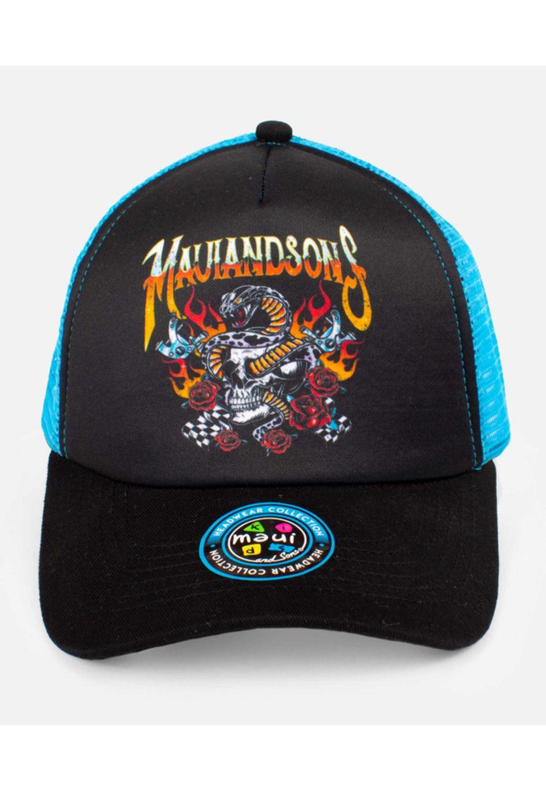 Jockey Skull & Snake Trucker NegroNiño Maui and sons-2
