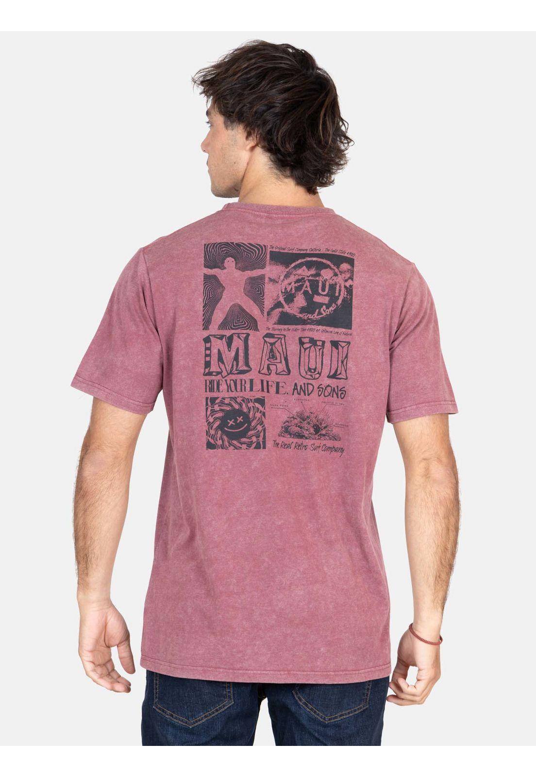 Polera MC Flow Rojo Hombre Maui And Sons-1