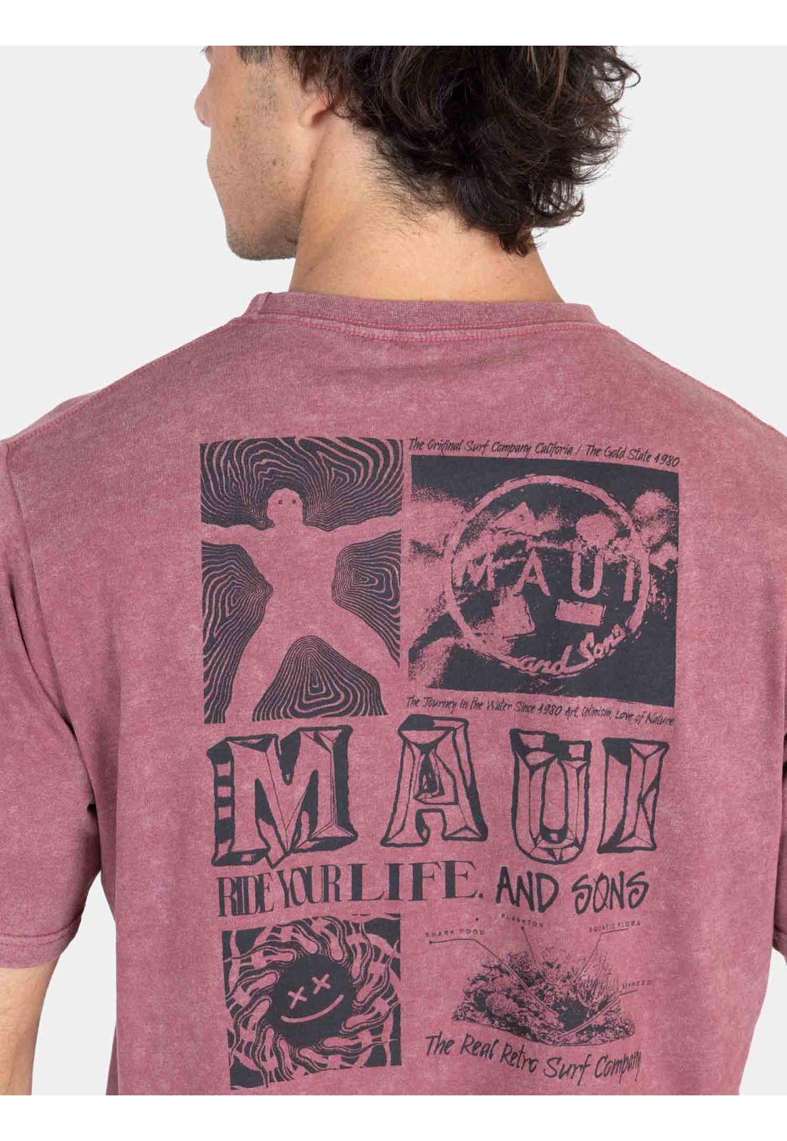 Polera MC Flow Rojo Hombre Maui And Sons-2
