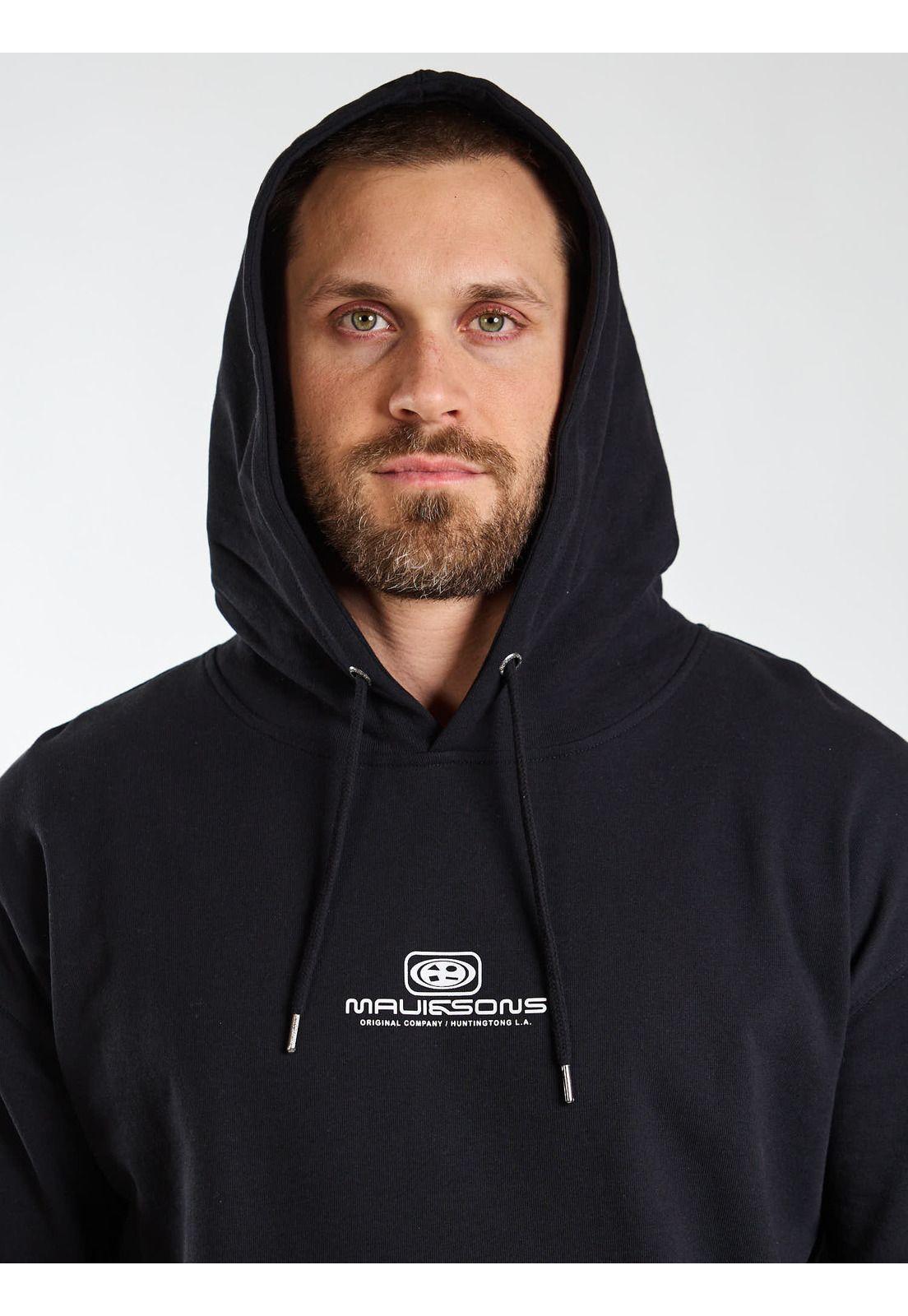 Poleron Canguro Night Core Negro Hombre Maui and Sons-3