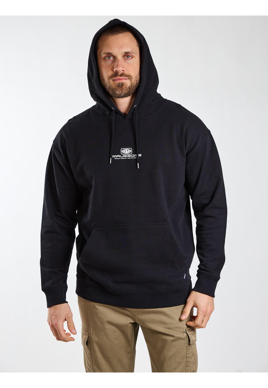 Poleron Canguro Night Core Negro Hombre Maui and Sons-5