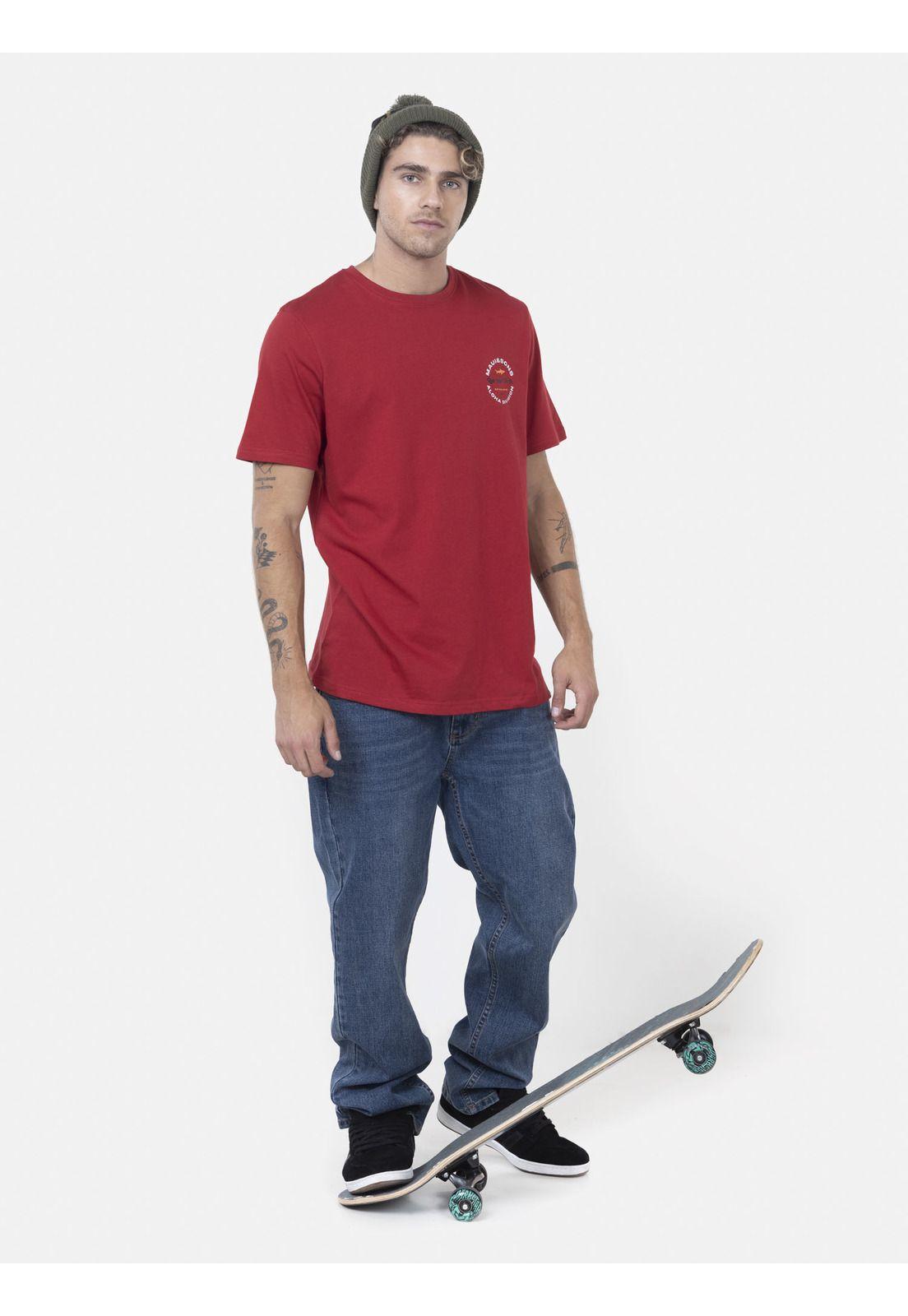 Polera Hombre ALOHA DIVISION SS TEE Rojo Maui and Sons-3