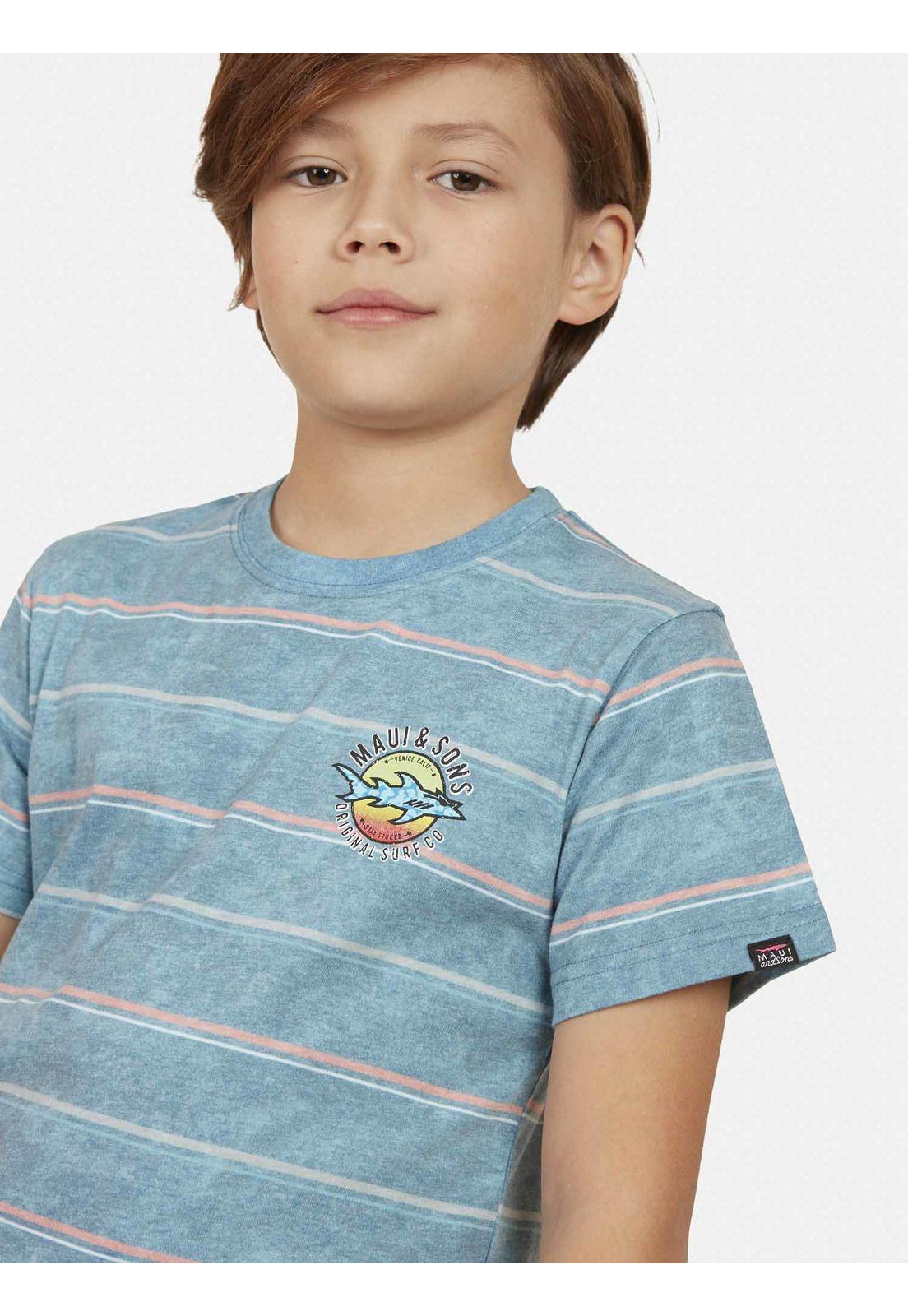 Polera THE BRIDGE STRIKE SS TEE Niño Azul Maui and Sons-2