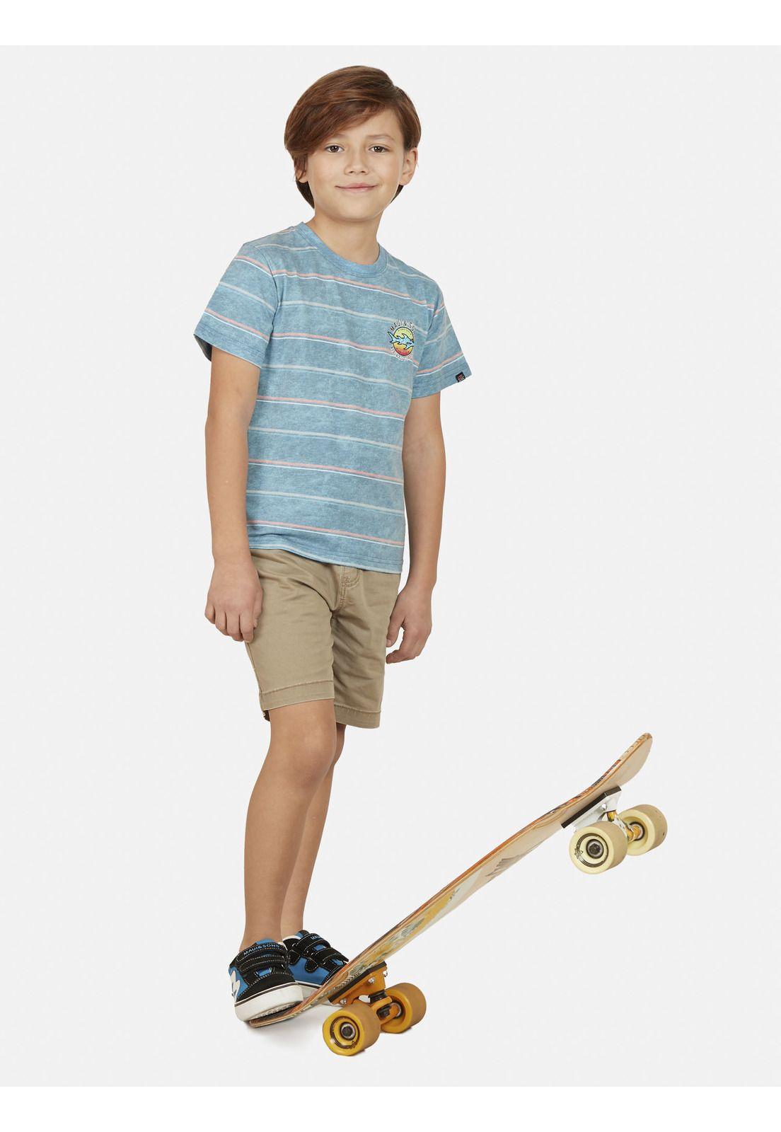 Polera THE BRIDGE STRIKE SS TEE Niño Azul Maui and Sons-3