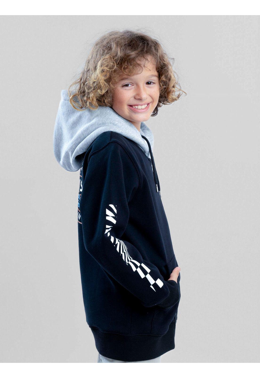Poleron FZ Surfer Negro Infantil Maui And Sons-2